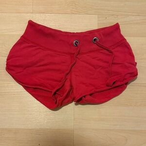 Lucky Brand Red Drawstring Athletic Shorts